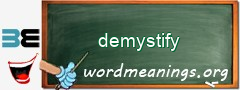 WordMeaning blackboard for demystify